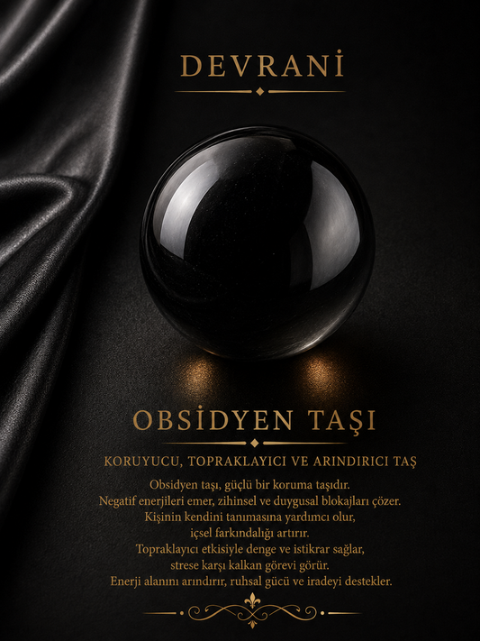 OBSİDYEN DOĞAL TAŞ