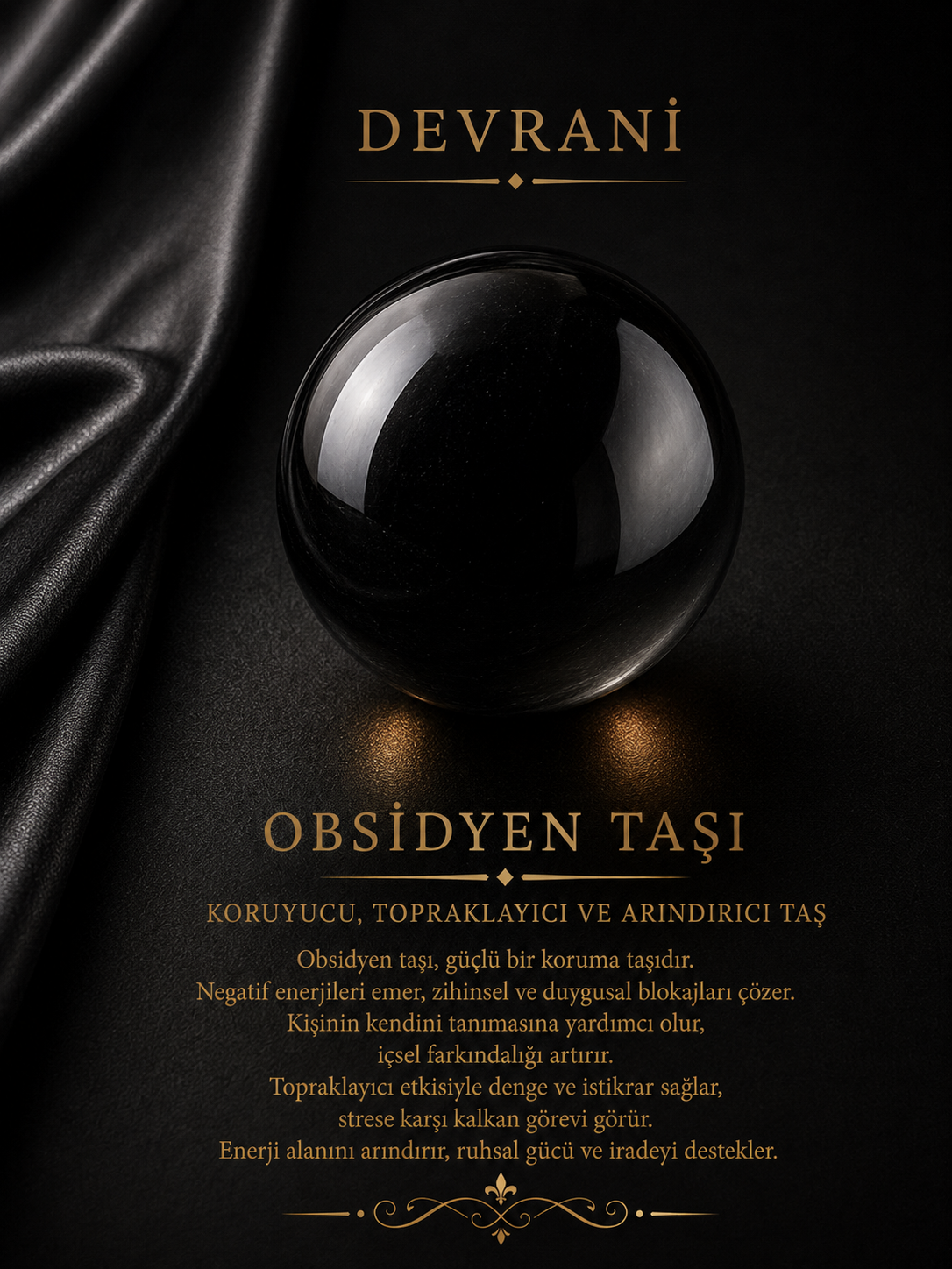 OBSİDYEN DOĞAL TAŞ